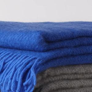 Brushed Gotland Wool Throw, 25+ Assorted Colors