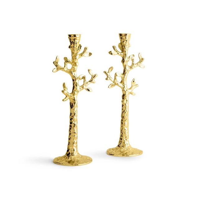 Tree of Life Candleholders Gold