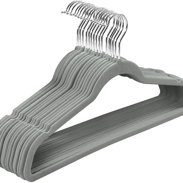 Utopia Home Premium Velvet Hangers 30 Pack - Non-Slip & Durable Clothes Hangers - Grey Hangers with 360 Degree Rotatable Hook - Heavy Duty Coat Hangers