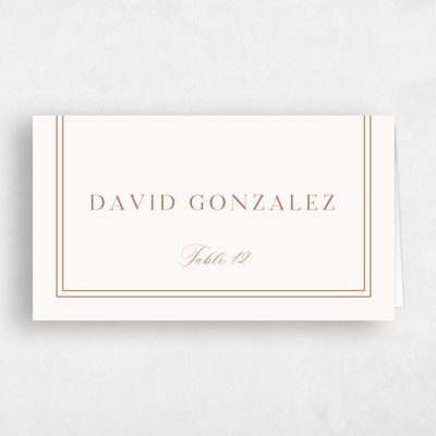 Tuscany, Brown Wedding Place Card - Lockwood