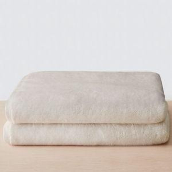 Organic Plush Bath Towels - 2 Pack - Natural