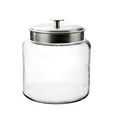 Anchor Hocking Montana Glass Jar with Fresh Sealed Lid, Brushed Metal Lid, 1.5 Gallon - 95506