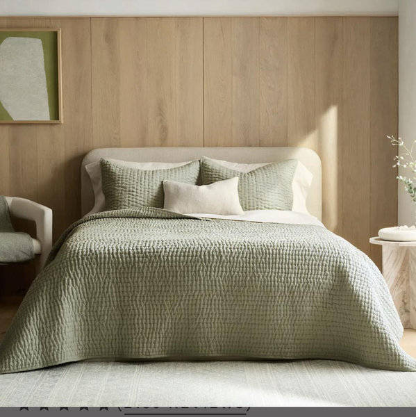 European Linen Cotton Stitch Quilt Set - Willowleaf