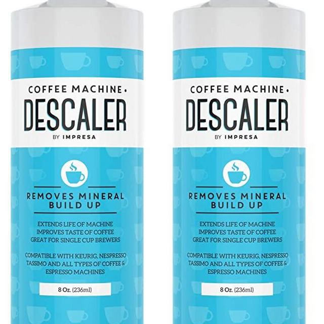 Descaler (2 Pack, 2 Uses Per Bottle) - Made in the USA - Universal Descaling Solution for Keurig, Nespresso, Delonghi and All Single Use Coffee and Espresso Machines