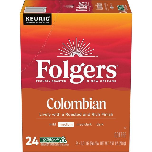 Folgers Colombian Medium Roast Coffee - Keurig K-Cup Pods - 24ct