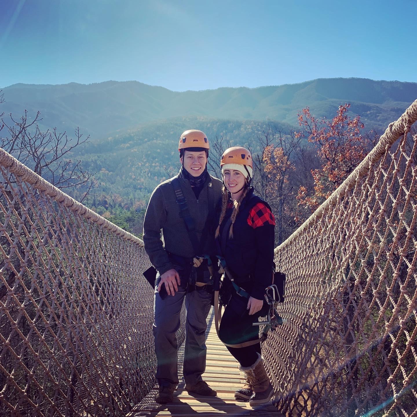 Zip lining in Tennessee