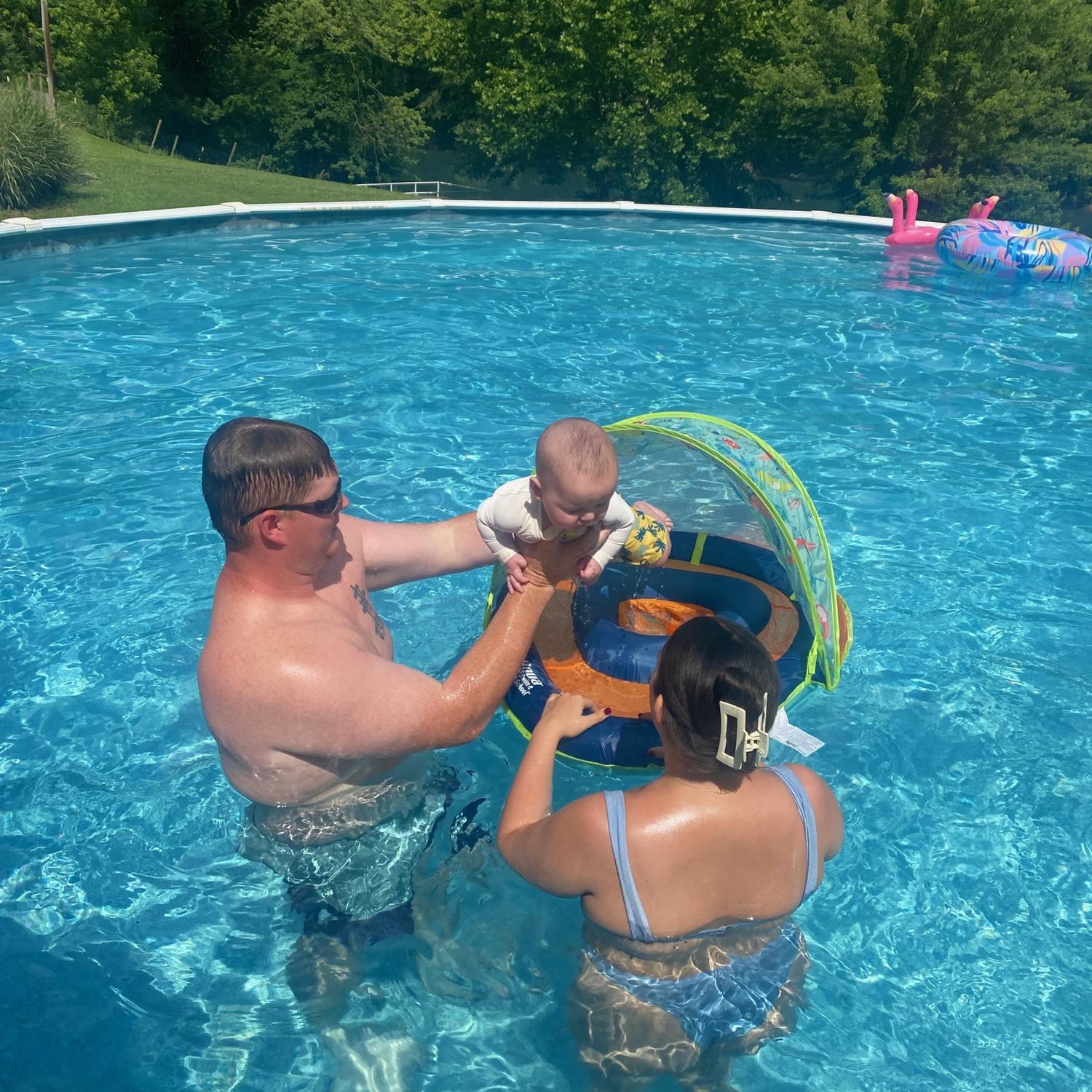 Suttons first time in the pool
