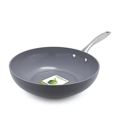 GreenPan™ Lima 3D I Love Fish & Veggies 11-Inch Hard Anodized Nonstick Ceramic Wok