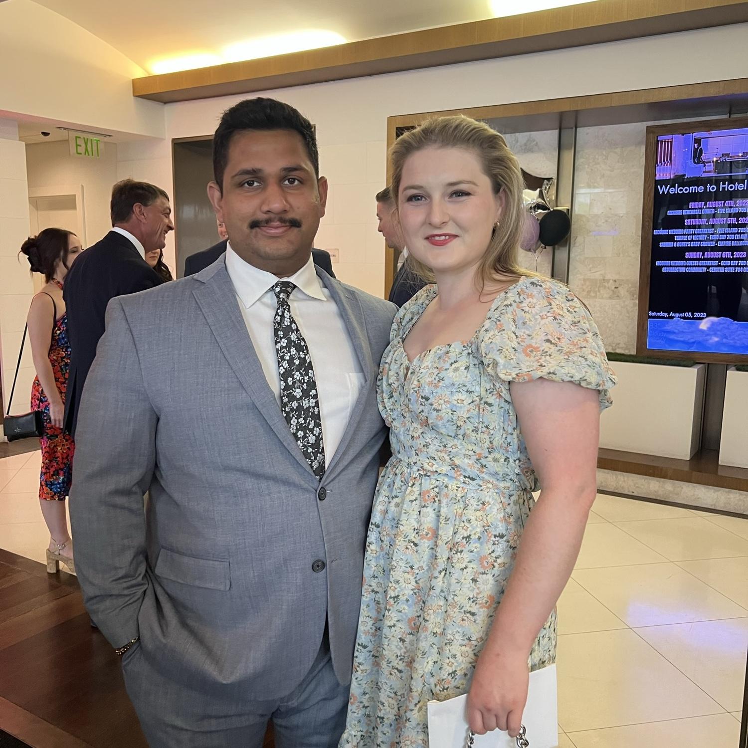 Shawn and Molly on the way to Christina and James’ ceremony