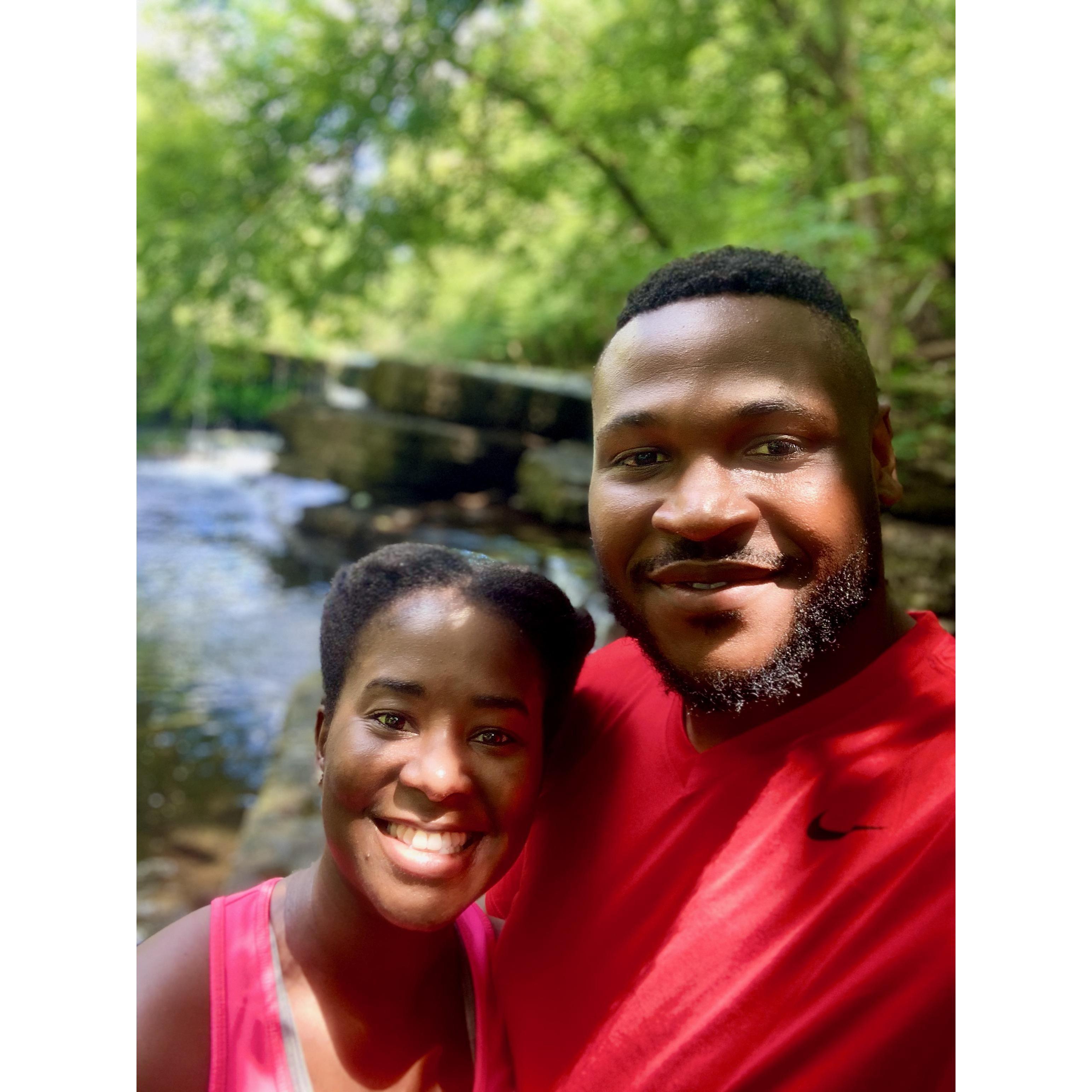 Visiting the waterfalls in at Old Stone Fort State Park summer 2020