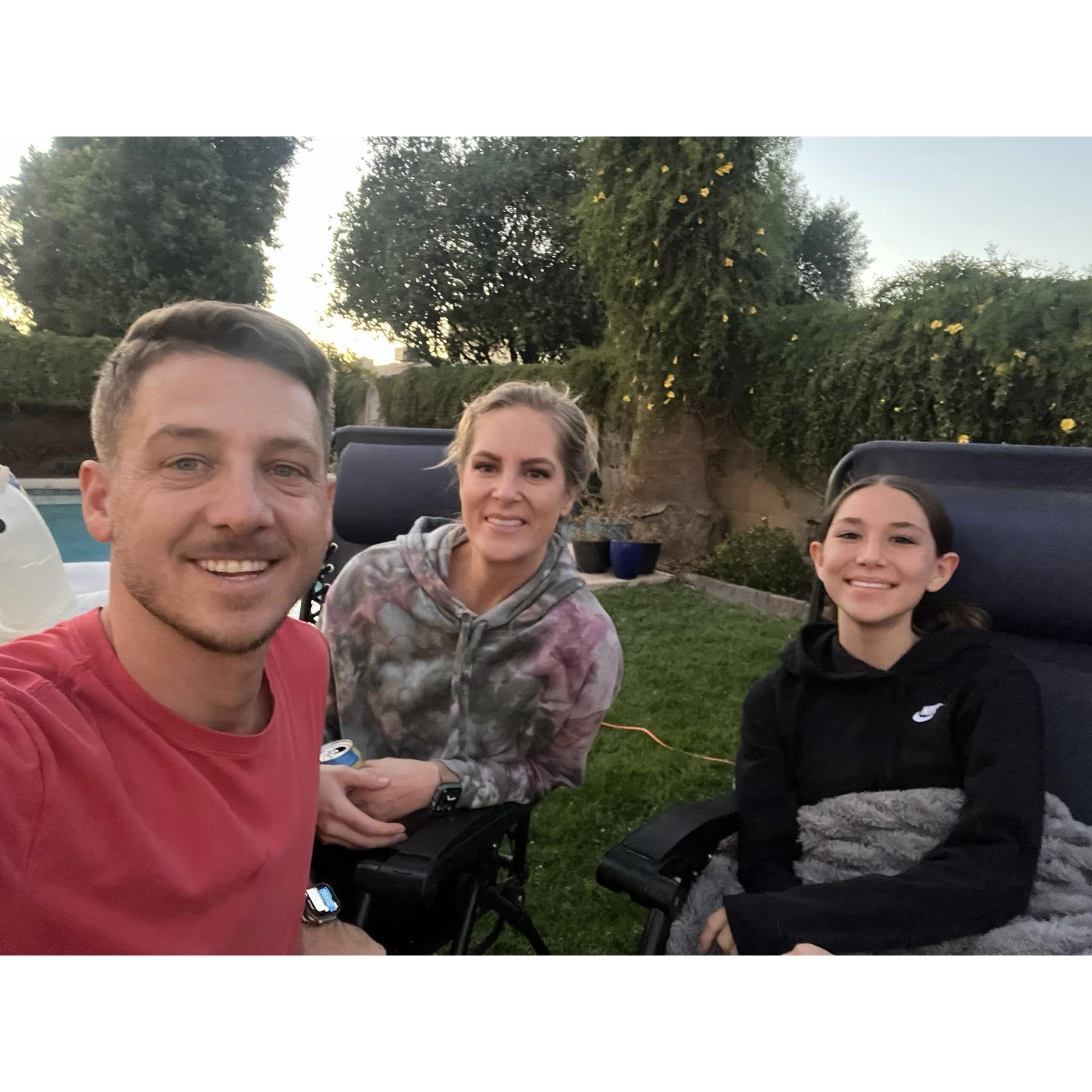 Backyard nights watching the suns