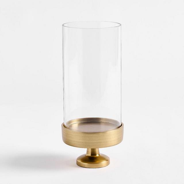Monique Lhuillier Salerno Hurricane: Large Pillar Holder - Brass