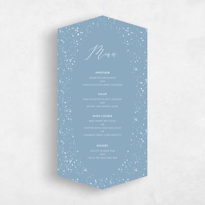 Blue Diamond Wedding Menu - Glacier