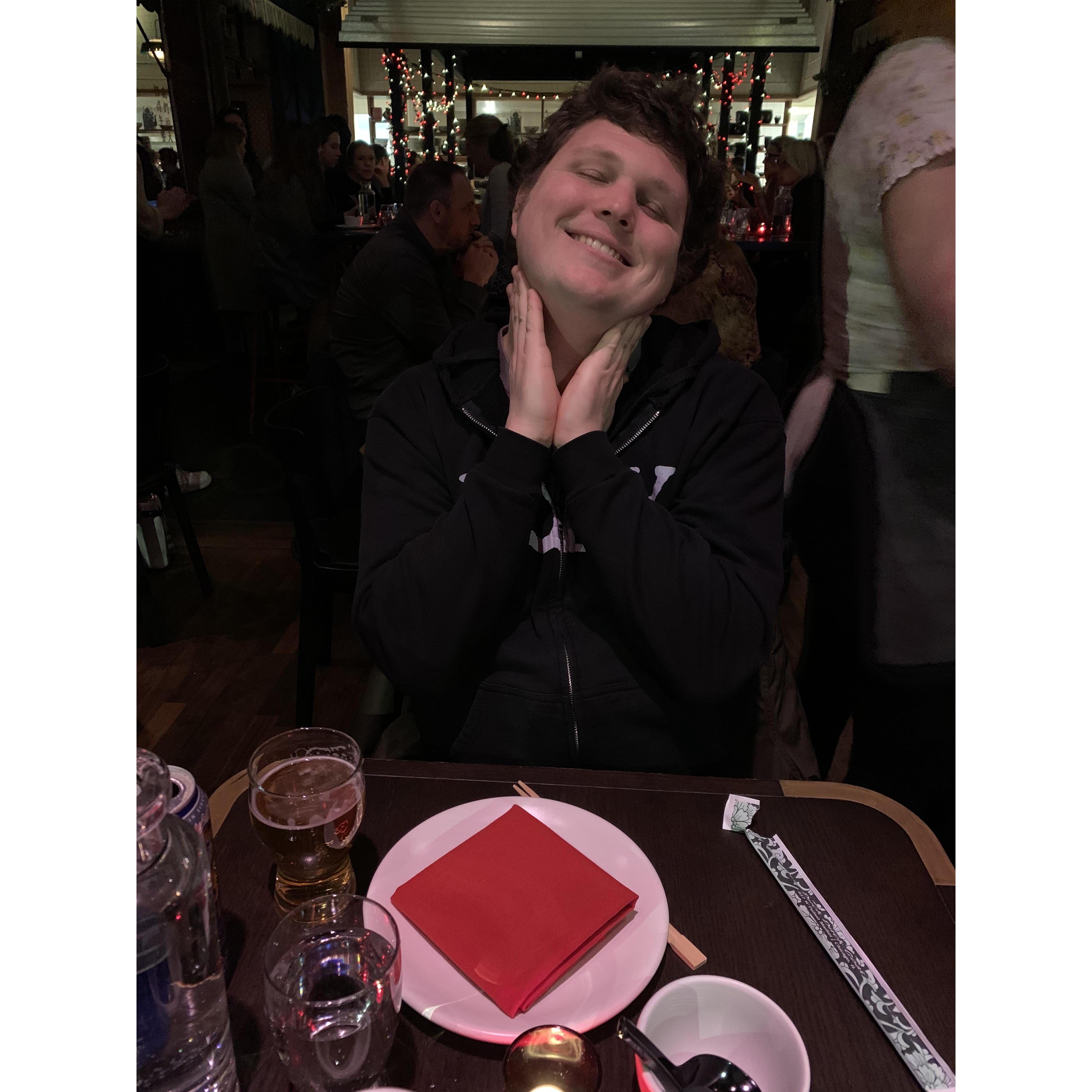 Having fun on are staycation in the city in January 2020.