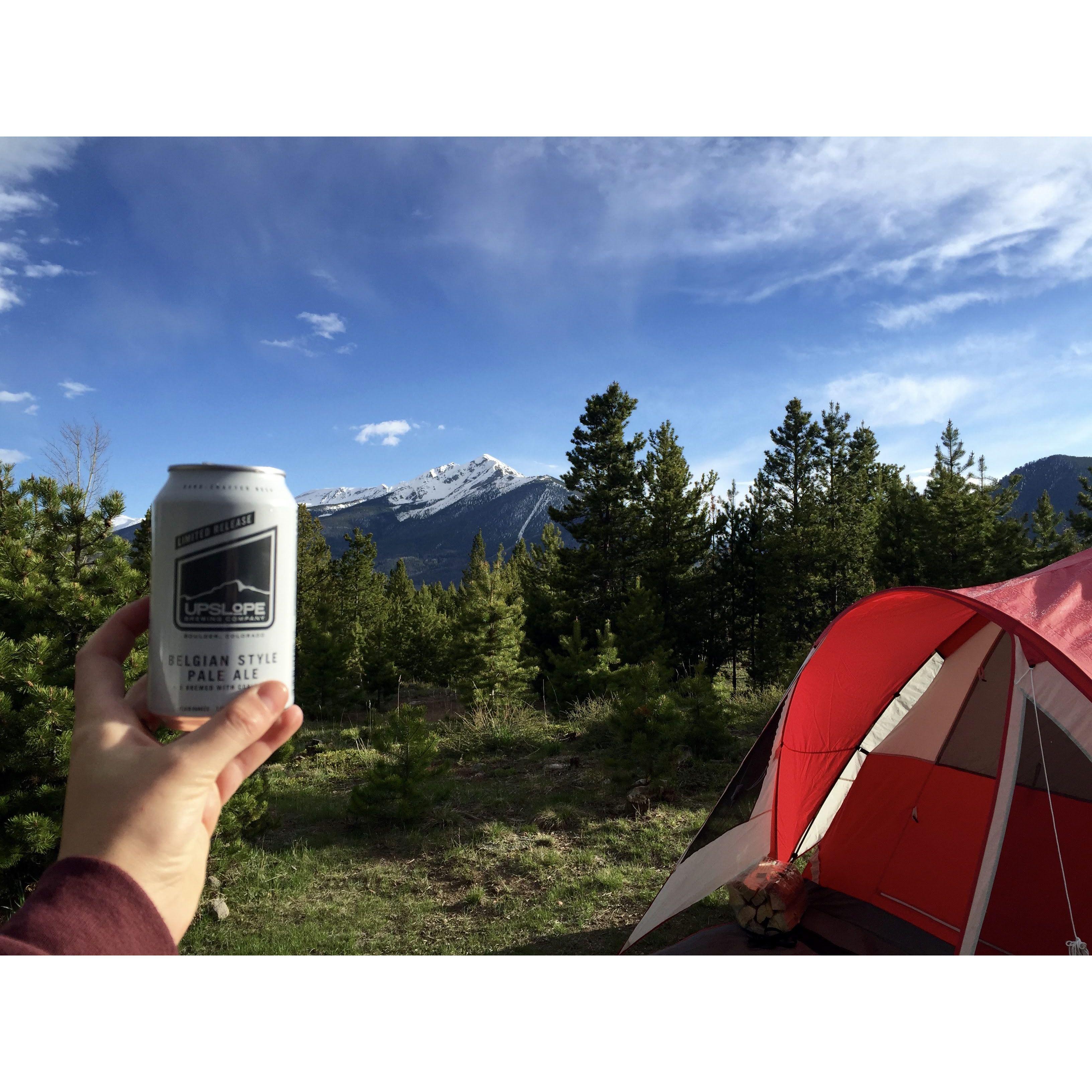 Kris took Aubrey on her first camping trip.