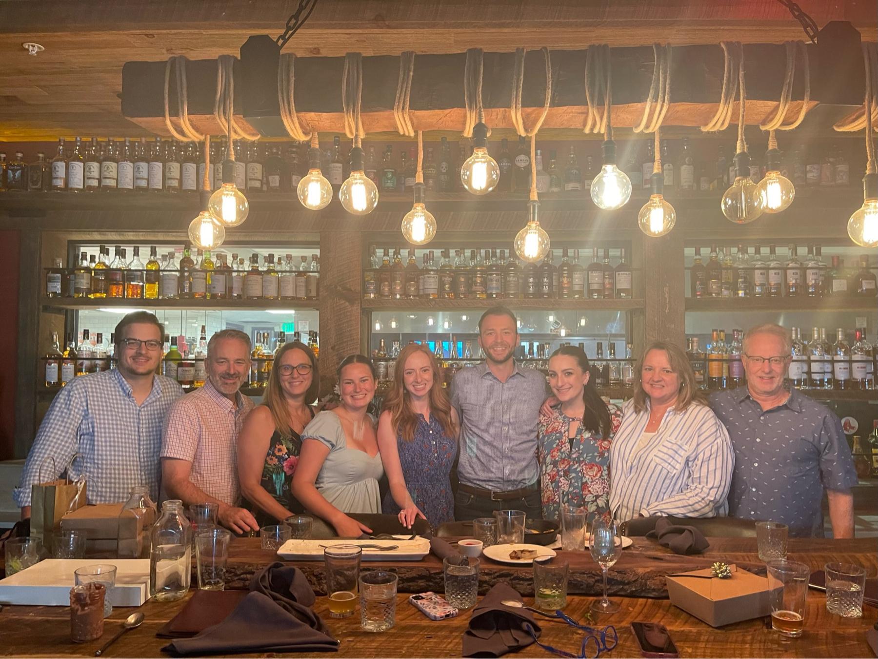 June, 2022 | Stillwater, MN. 

Surprise family dinner that Jake planned after he proposed. Missing Daniel (Michaela's brother) and Dustin (Jake's brother)!