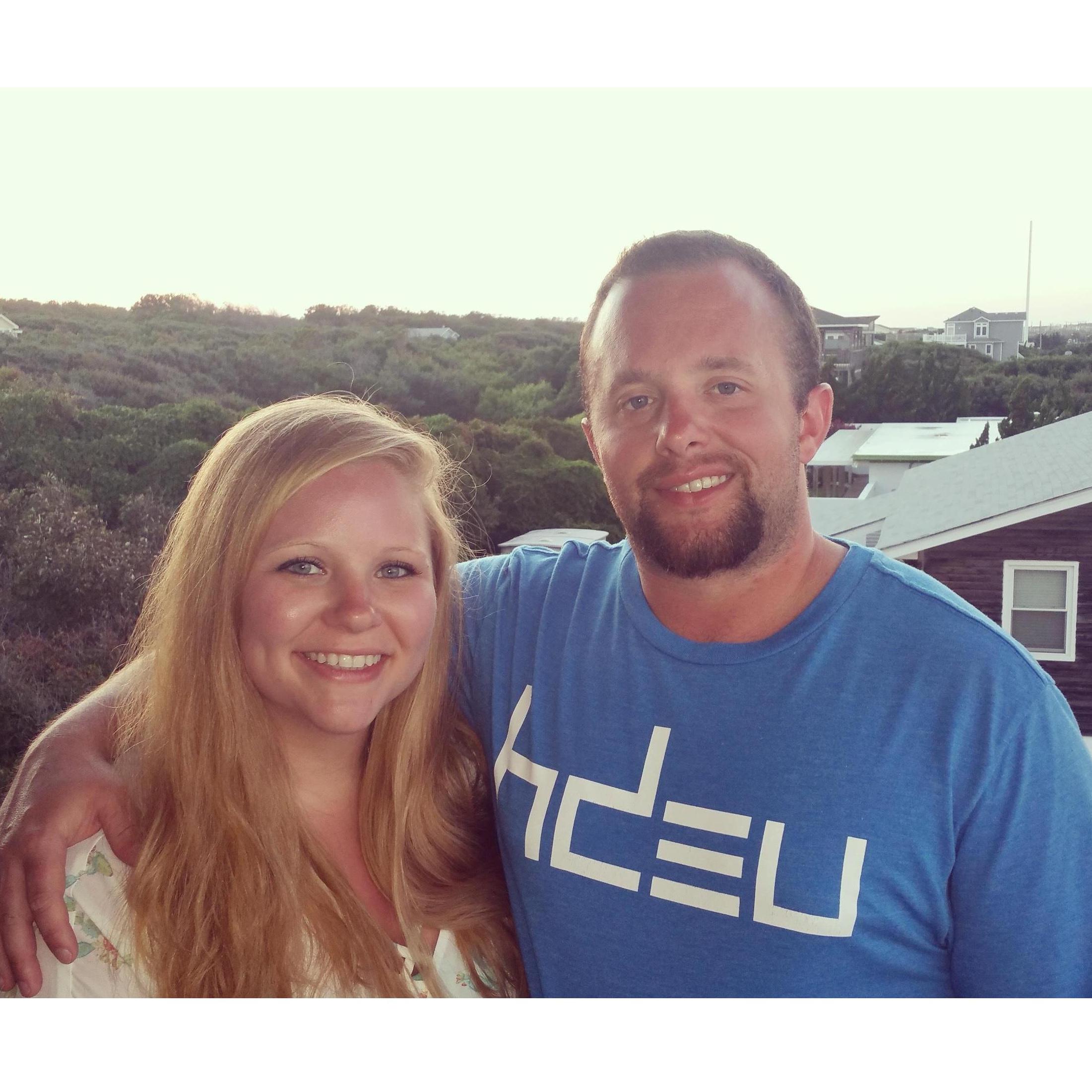 Hanging out in OBX, upper deck of the house.
July 2018