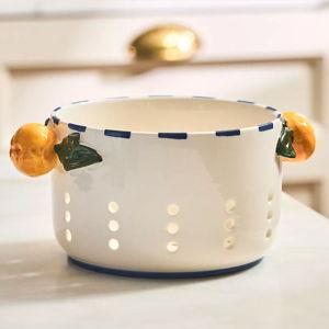 Valencia Stoneware Berry Basket