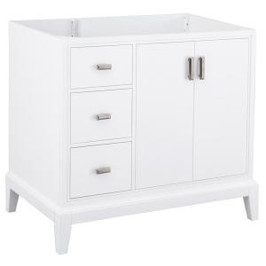 Shaelyn 36 in. W x 21.75 in. D Vanity Cabinet Only in White