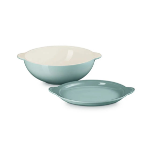 Signature Round Multifunction Baking Dish with Platter Lid in Sea Salt