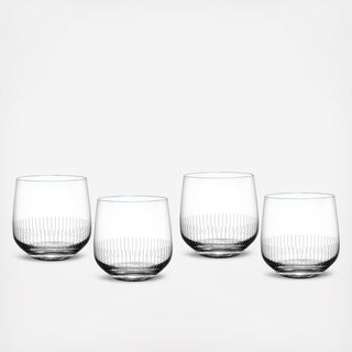Afina Double Old Fashioned Glass, Set of 4