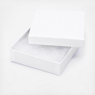 Cotton-Filled White Square Jewelry Boxes, Set of 6