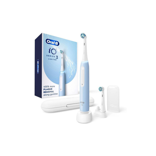 Oral-B iO3 Electric Toothbrush with Ultimate Clean Brush Head and Charger - Light Blue