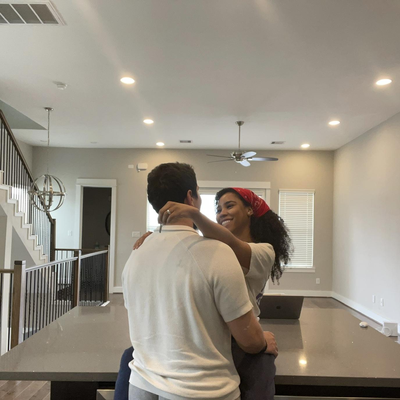 The day we moved into the home we bought together.