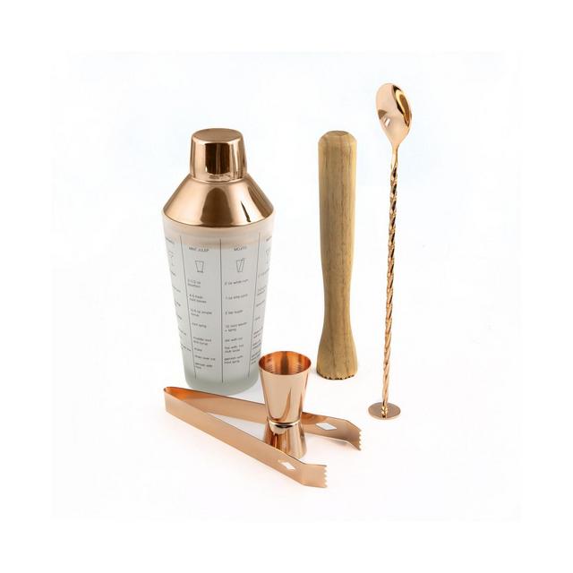 Thirstystone by Cambridge Recipe Shaker and Tools Mixology Set, 5 Pieces