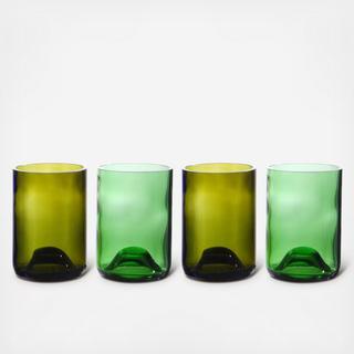 Wine Bottle Tumblers, Set of 4