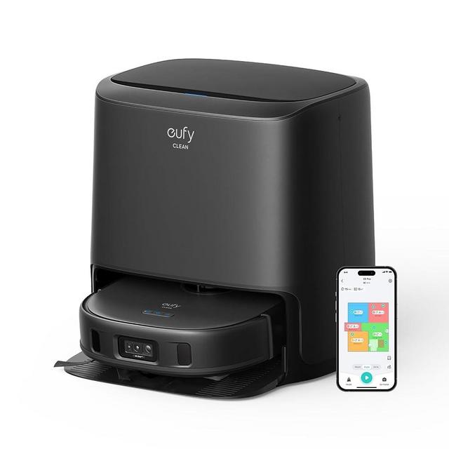 eufy Clean X9 Pro CleanerBot with MopMaster™ Adaptive Pressure Cleaning, 2 Rotating Mops, Carpet Detection with 12 mm Auto-Lifting Mops, Auto-Clean Station, 5,500 Pa Suction, and AI Obstacle Avoidance