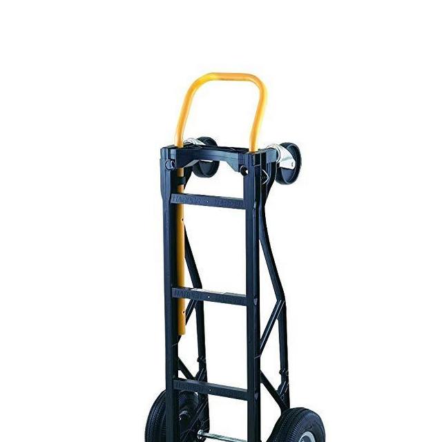 Harper Trucks 700 lb Capacity Glass Filled Nylon Convertible Hand Truck and Dolly with 10" Pneumatic Wheels