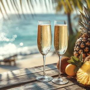 Drinks for two on our honeymoon