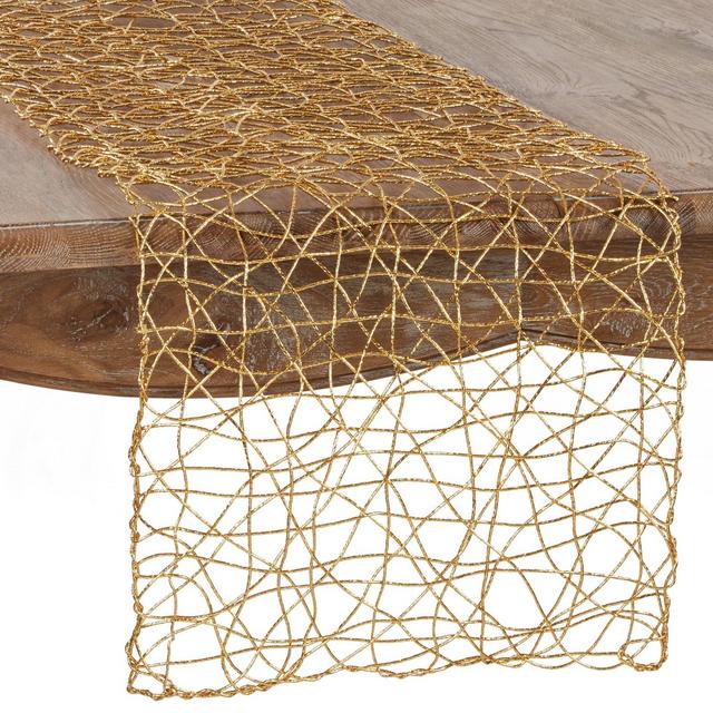 16" X 72" Wire Nest Runner Gold - SARO Lifestyle