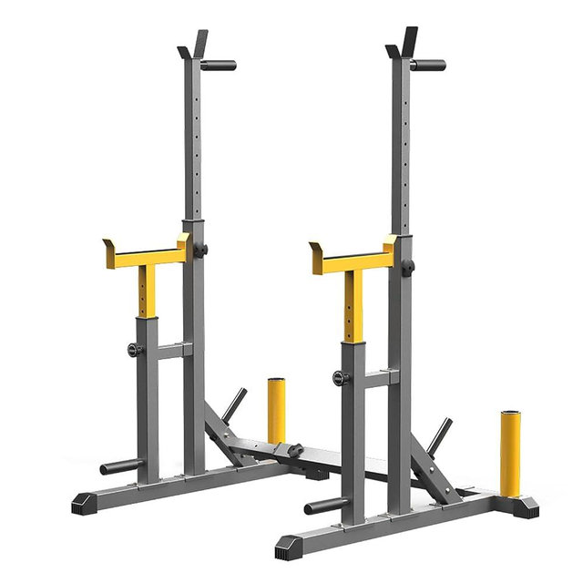 Adjustable Squat Rack,Multi-Function Barbell Rack for Weight Lifting and Home Gym Fitness Workout Portable Squat Bench Press,Load 690LBS (K KiNGKANG)