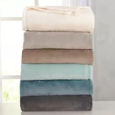 King size Great Bay Home Melinda Ultra-Plush Blanket-Steel gray