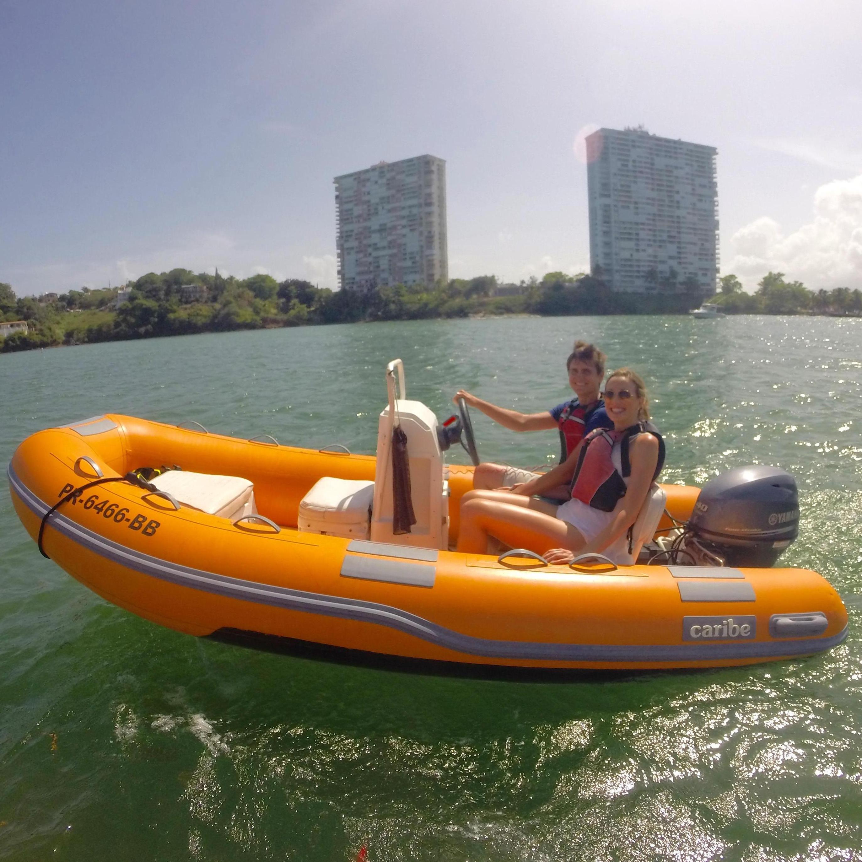 Mini Boating in Fajardo, Puerto Rico