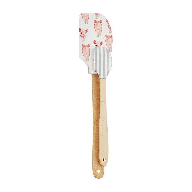 Mud Pie Farm Animal Spatula Set, 12" x 2.5" | small 8", Pig