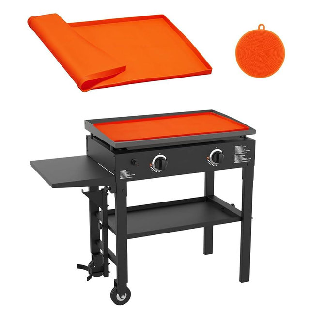Griddle Cover Mat for Blackstone Grill, Heavy Duty Silicone Griddle Mat for Blackstone 28" Griddle, Keep Cooking Surface Clean, 28 inch Grill Buddy Mat, High-Wall Design