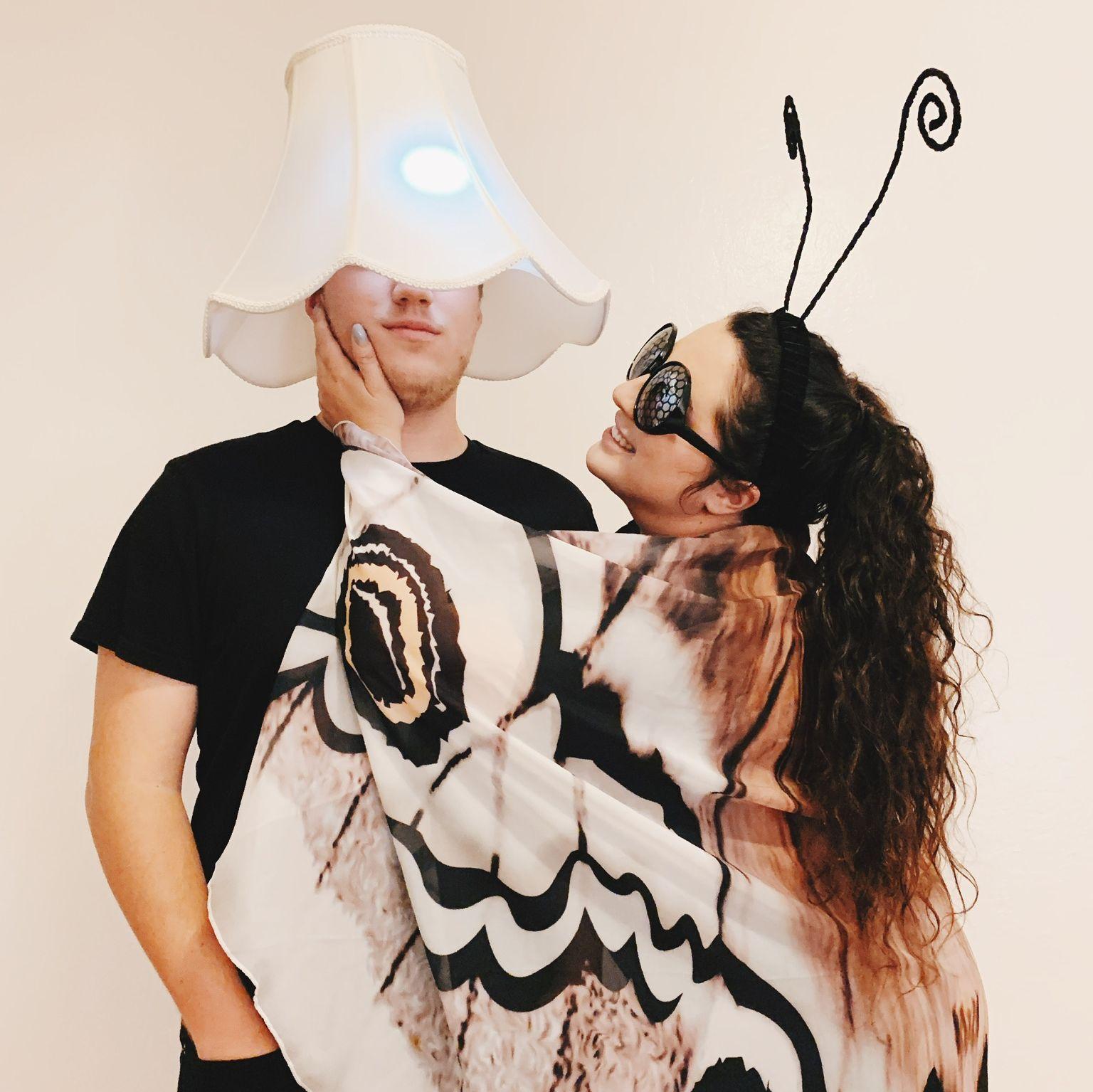 Our moth and lamp Halloween costume.