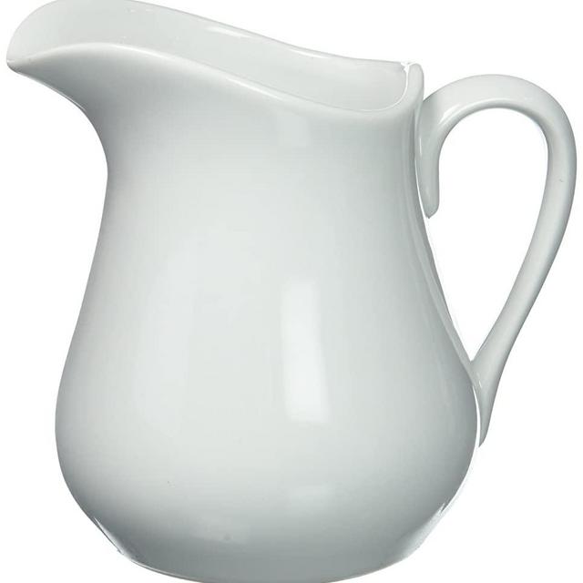 HIC Creamer Pitcher with Handle, Fine White Porcelain, 8-Ounces