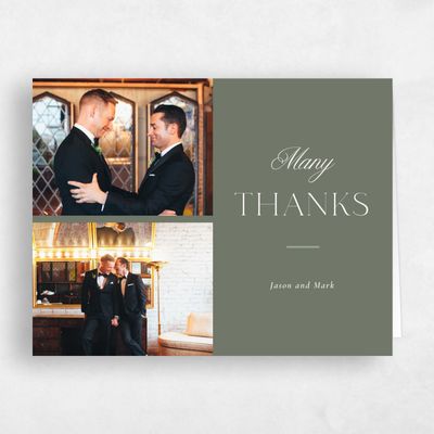 Dark Sage, Green Wedding Thank You - Gavin Multiphoto