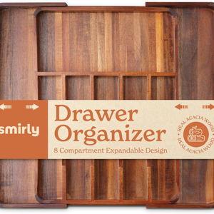 Acacia Wood Silverware Organizer
