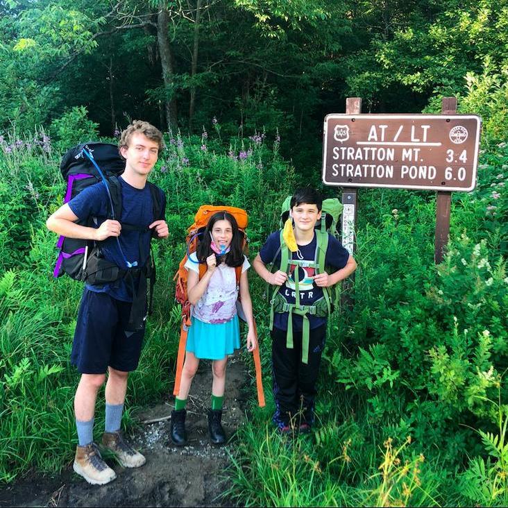 Backpacking up Stratton