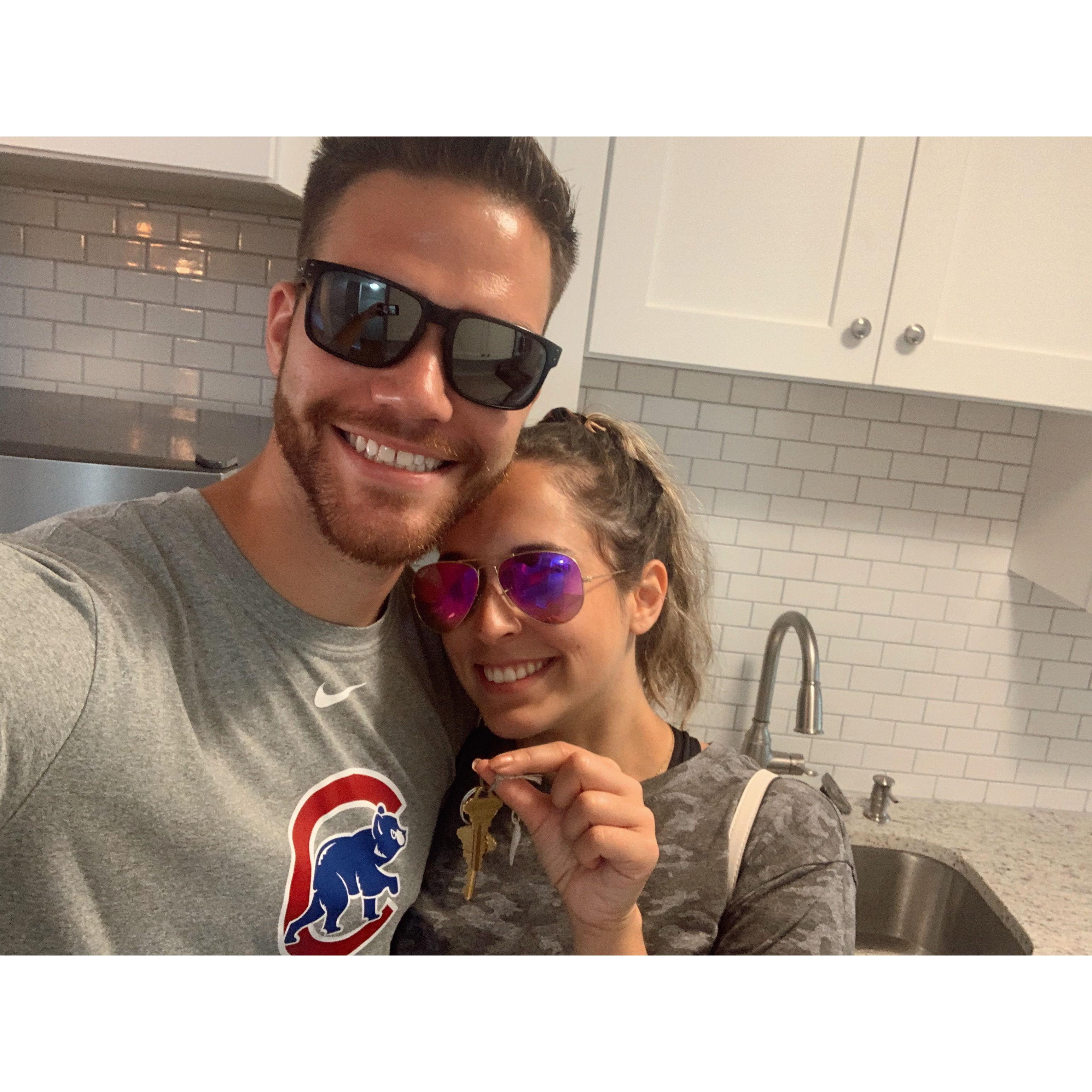 The day we got keys to our first apartment.