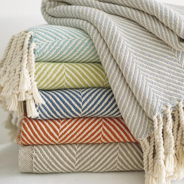 Brahms Mount Herringbone Cotton Throw
