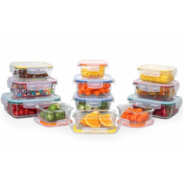 Eatman Glass Meal Prep 12 Container Food Storage Set