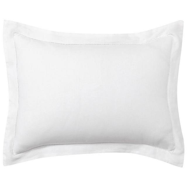 White Belgian Flax Linen Sham, Standard