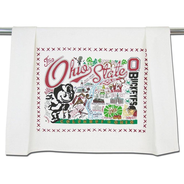Catstudio Ohio State University Collegiate Dish & Hand Towel | Great for Kitchen, Bar, & Bathroom