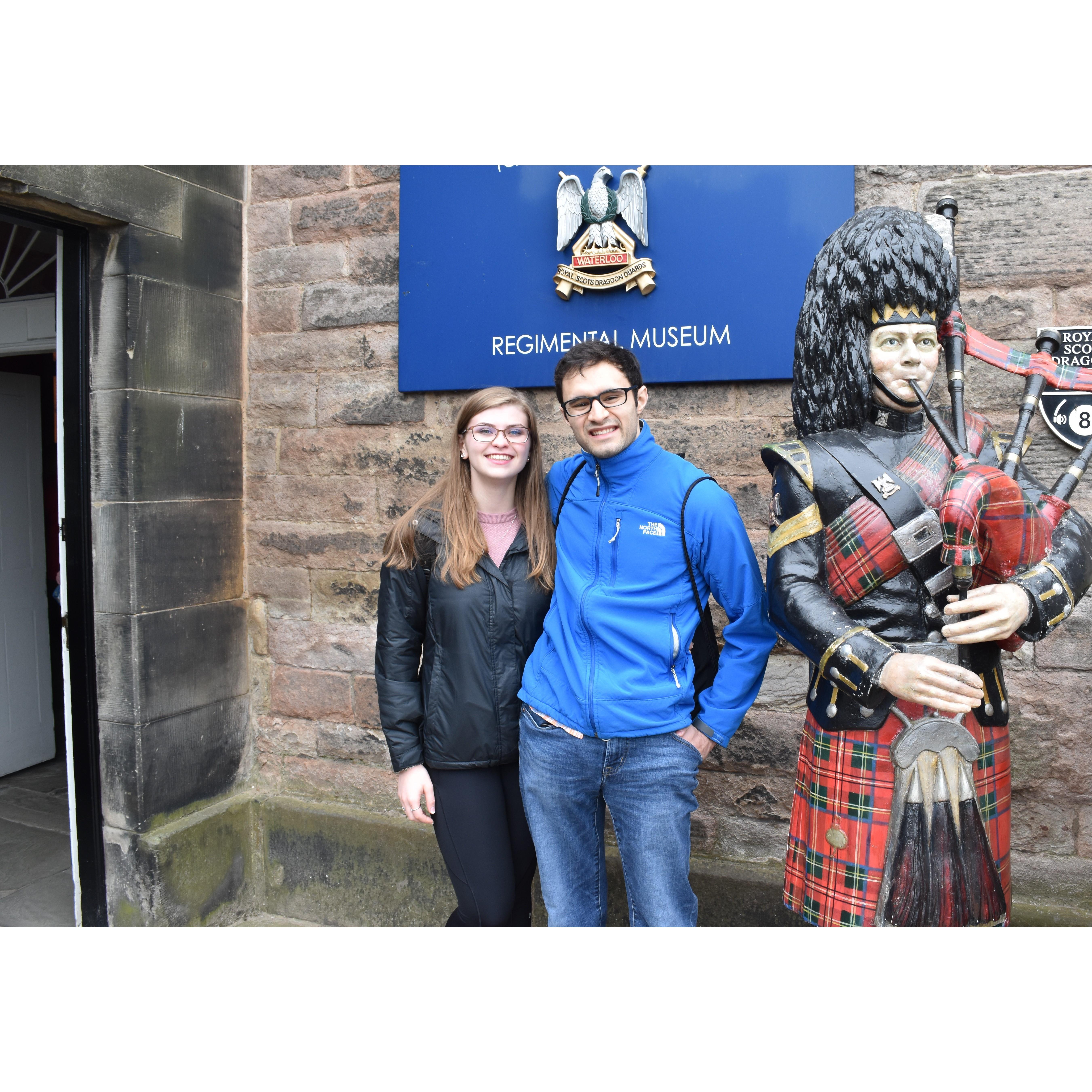 Circa 2018. Visiting Uncle Parto and Aunt Kathy in Scotland. Taken in Edinburgh, inside Edinburgh castle.